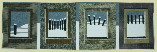 Image of quilt titled “Fences” by Bonny Brewer